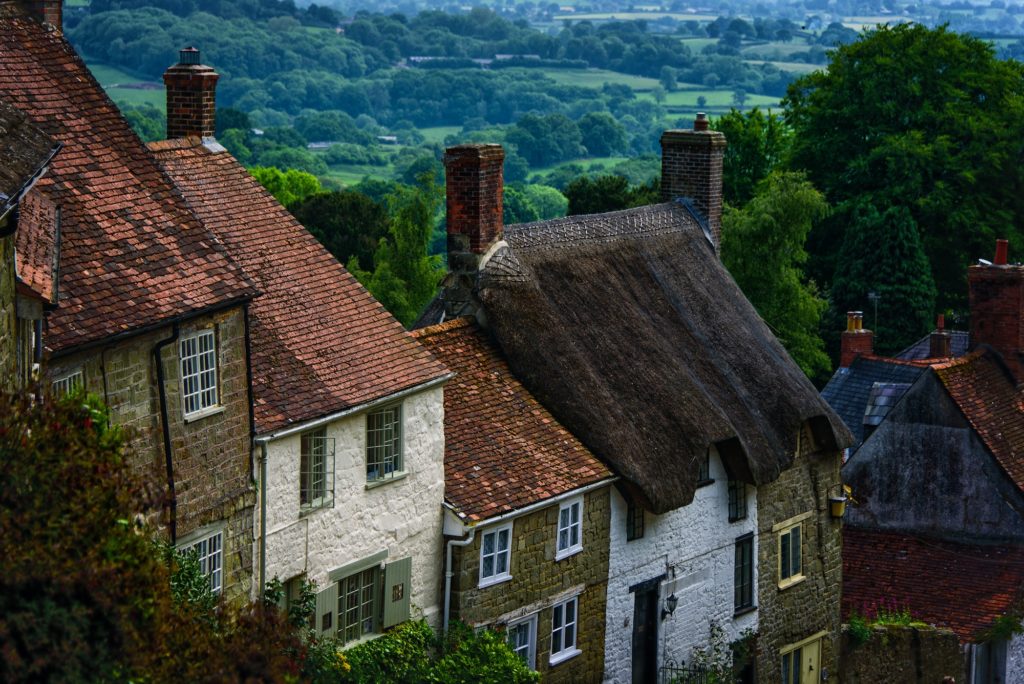 Shaftesbury village in England.